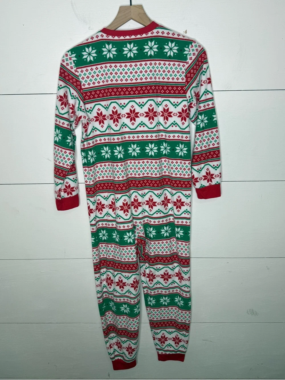Jammies for the Families • Christmas Fair Isle One-Piece Pajama Onsie Size 10/12